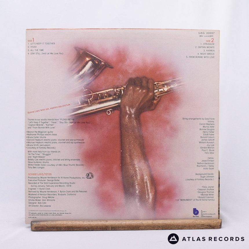 Ronnie Laws - Fever - LP Vinyl Record - EX/EX