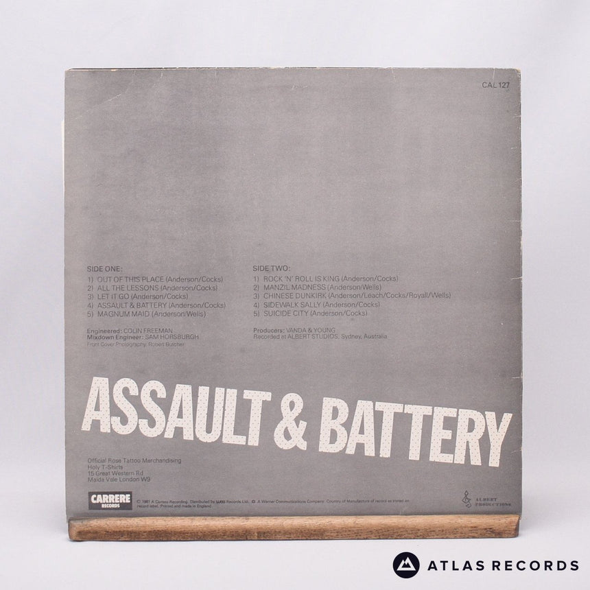Rose Tattoo - Assault & Battery - Strawberry LP Vinyl Record - VG+/EX