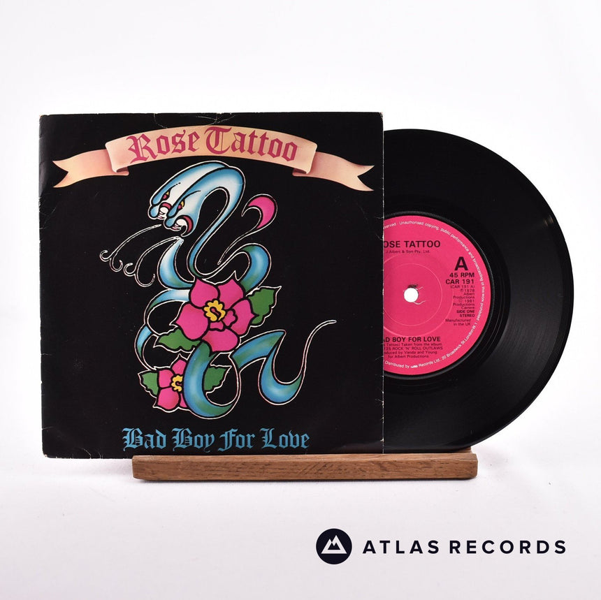 Rose Tattoo Bad Boy For Love 7" Vinyl Record - Front Cover & Record