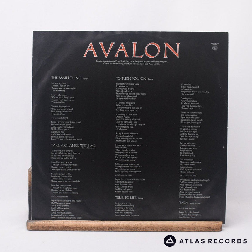 Roxy Music - Avalon - A//2 B//1 LP Vinyl Record - VG+/VG+