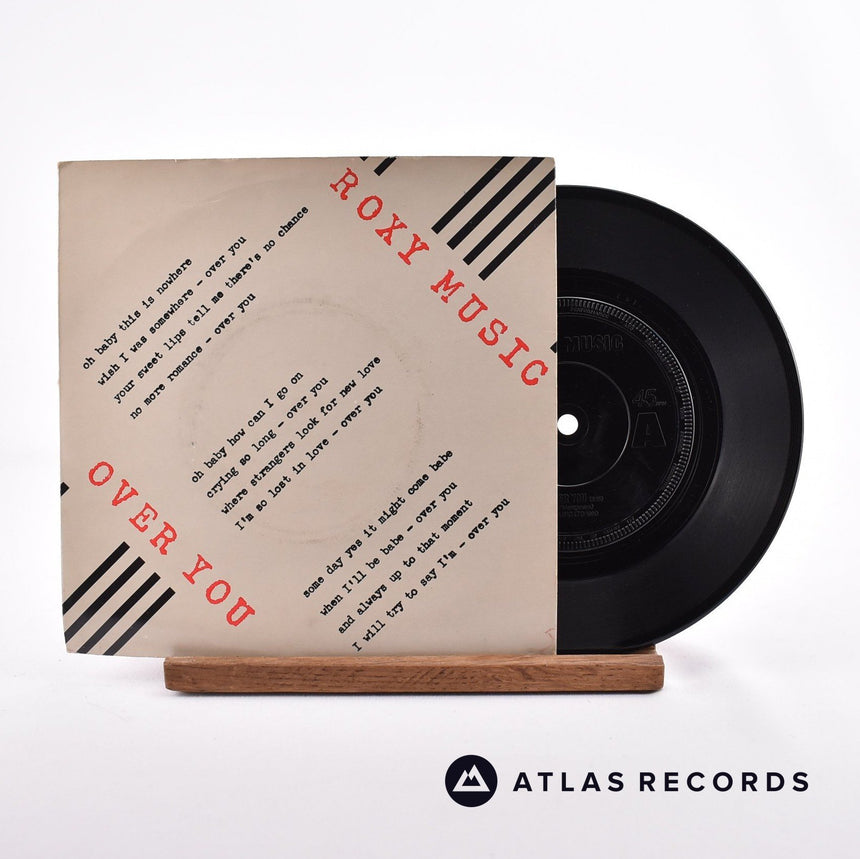 Roxy Music Over You 7" Vinyl Record - Front Cover & Record