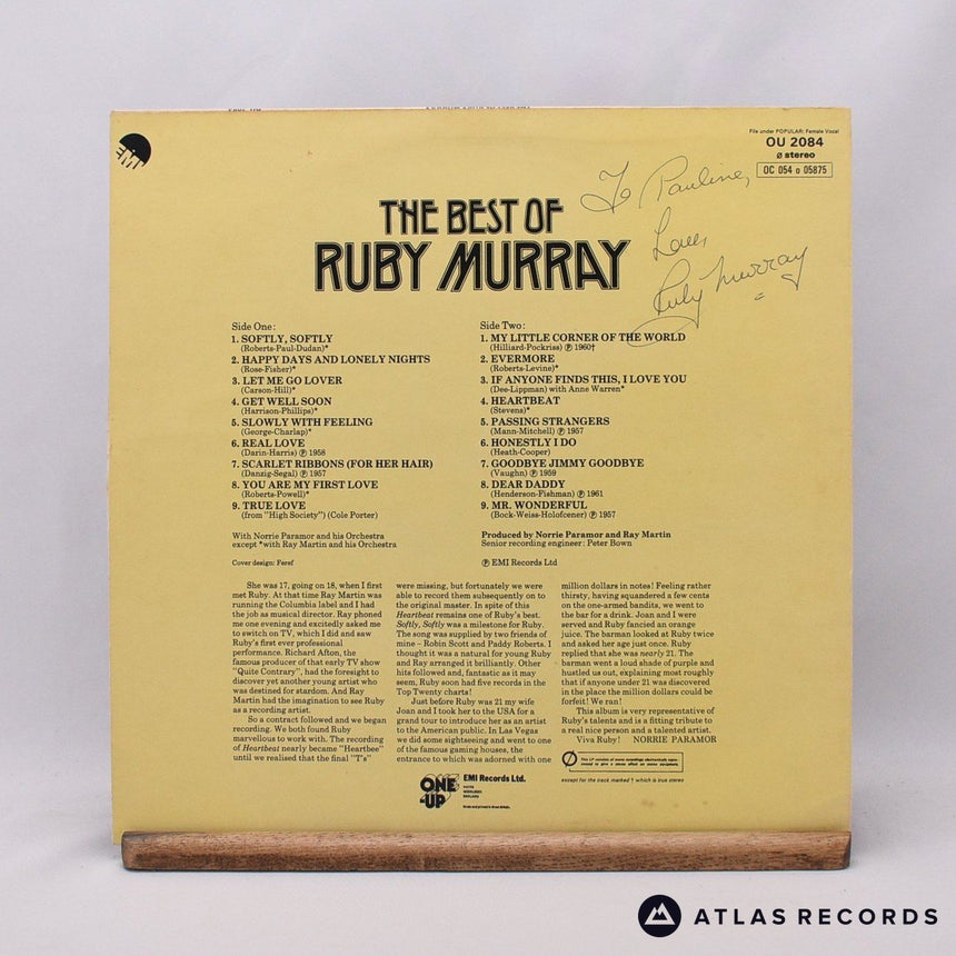 Ruby Murray - The Best Of Ruby Murray - Signed LP Vinyl Record - EX/VG+