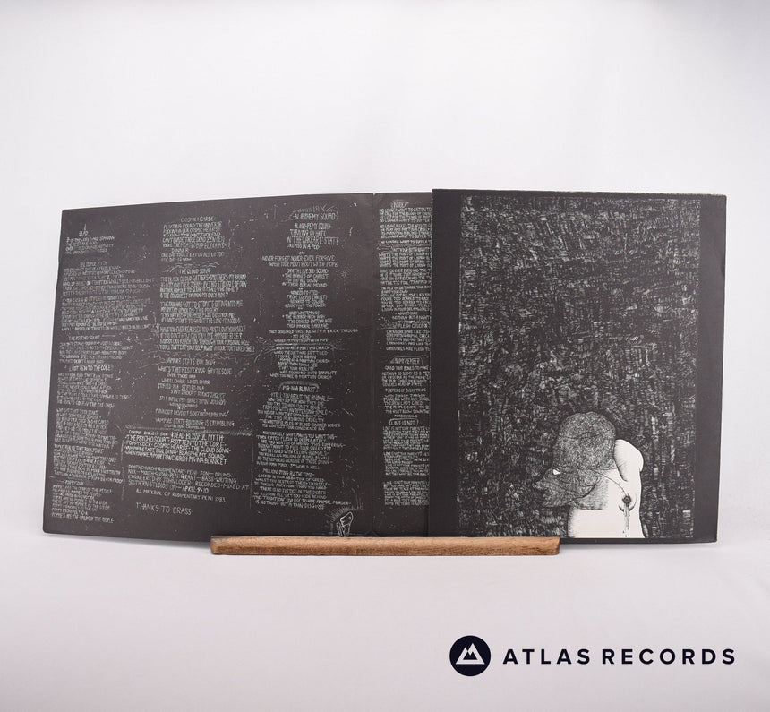 Rudimentary Peni - Death Church - Poster Sleeve A-1 B-1 LP Vinyl Record - EX/EX