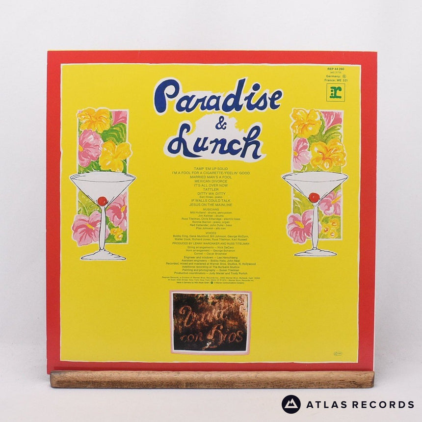 Ry Cooder - Paradise And Lunch - Reissue LP Vinyl Record - EX/EX