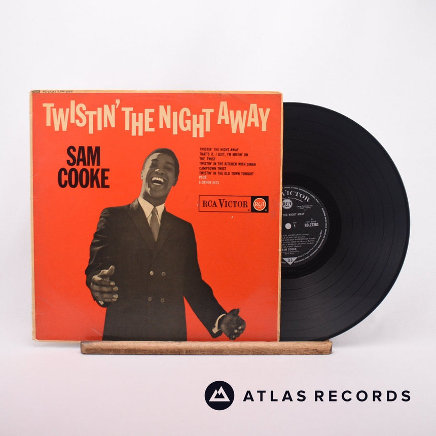 Sam Cooke Twistin' The Night Away LP Vinyl Record - Front Cover & Record