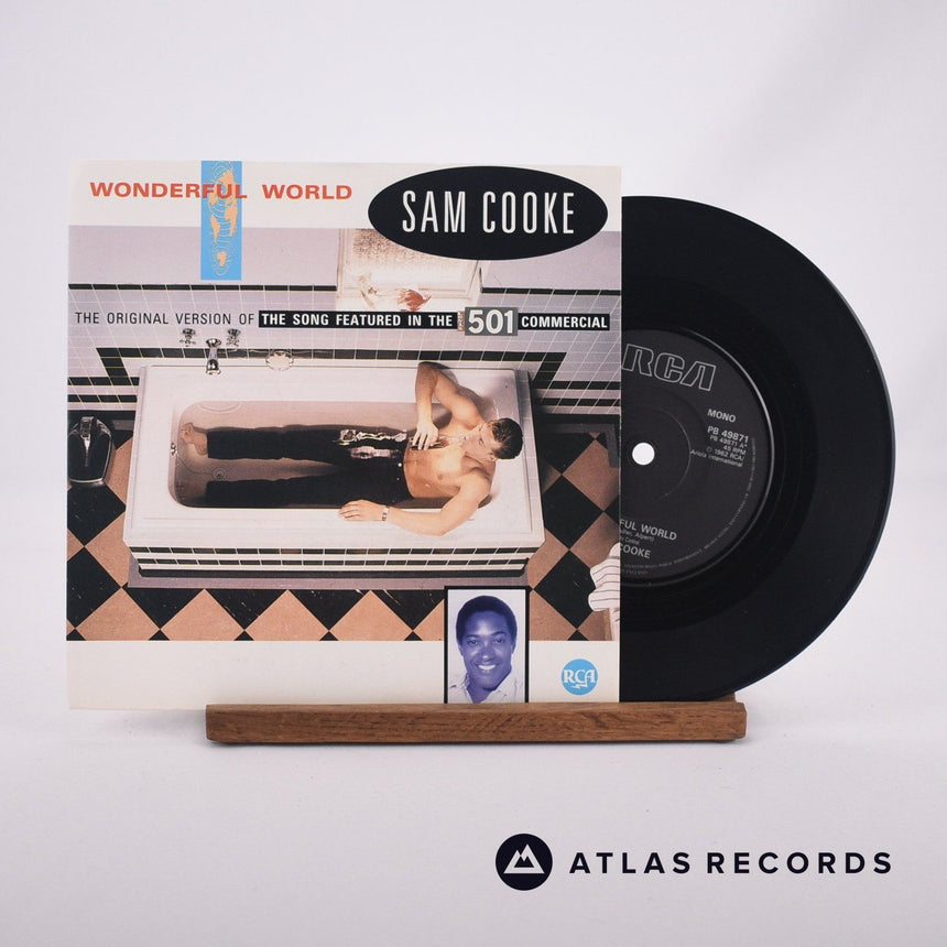Sam Cooke Wonderful World 7" Vinyl Record - Front Cover & Record
