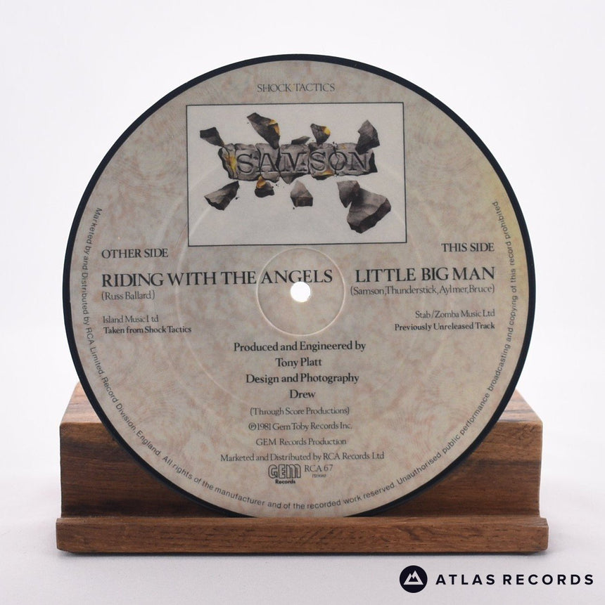 Samson - Riding With The Angels - Picture Disc 7" Vinyl Record - VG+