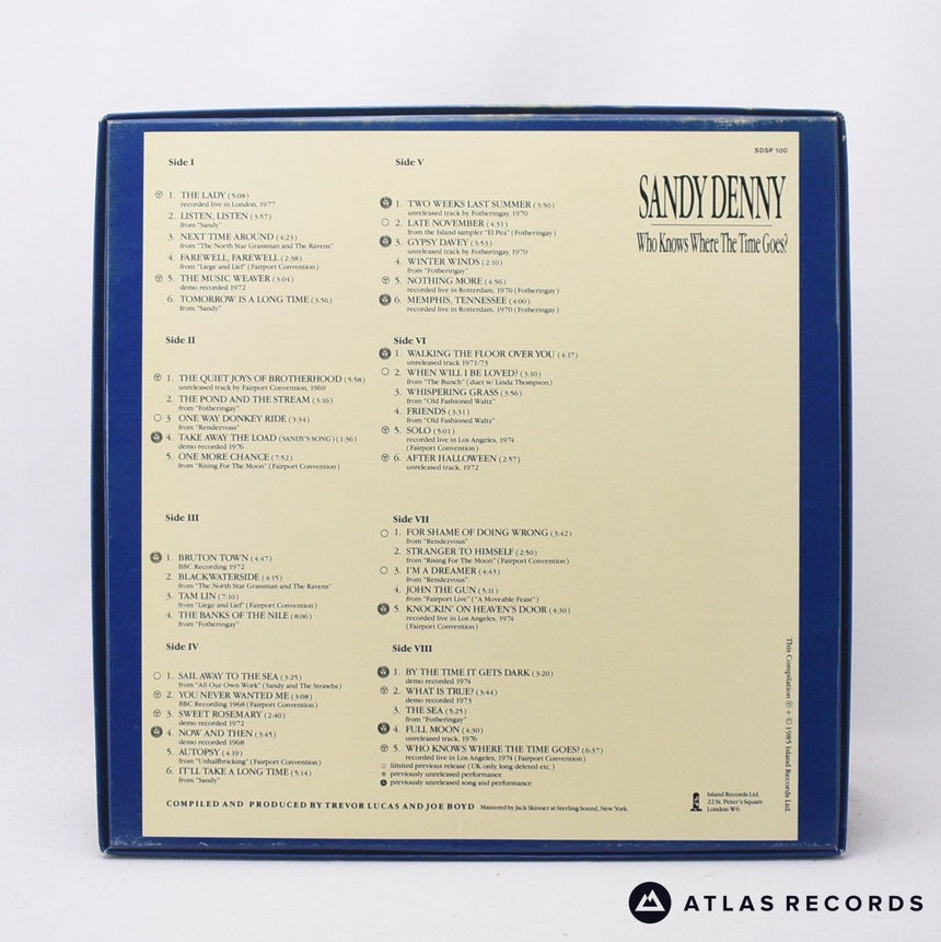 Sandy Denny - Who Knows Where The Time Goes? - 4 x LP Vinyl Record - EX/EX