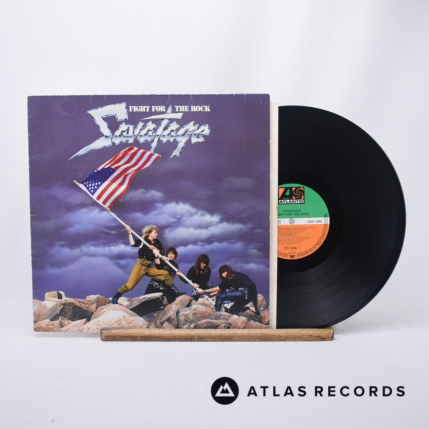 Savatage Fight For The Rock LP Vinyl Record - Front Cover & Record
