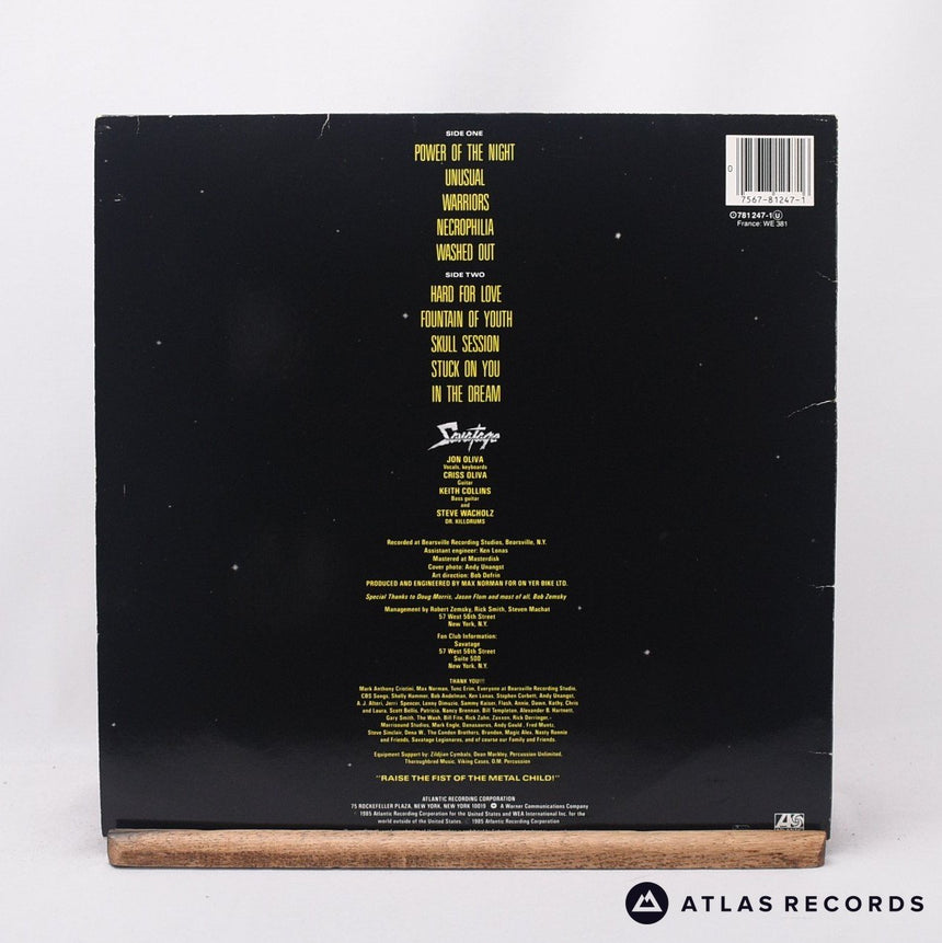 Savatage - Power Of The Night - A B LP Vinyl Record - VG+/VG+