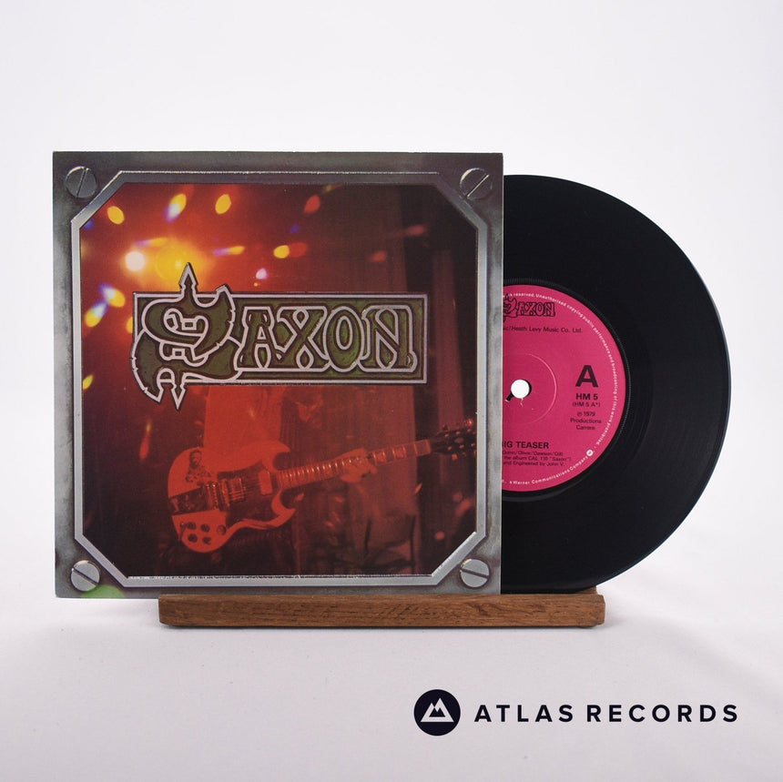 Saxon Big Teaser 7" Vinyl Record - Front Cover & Record
