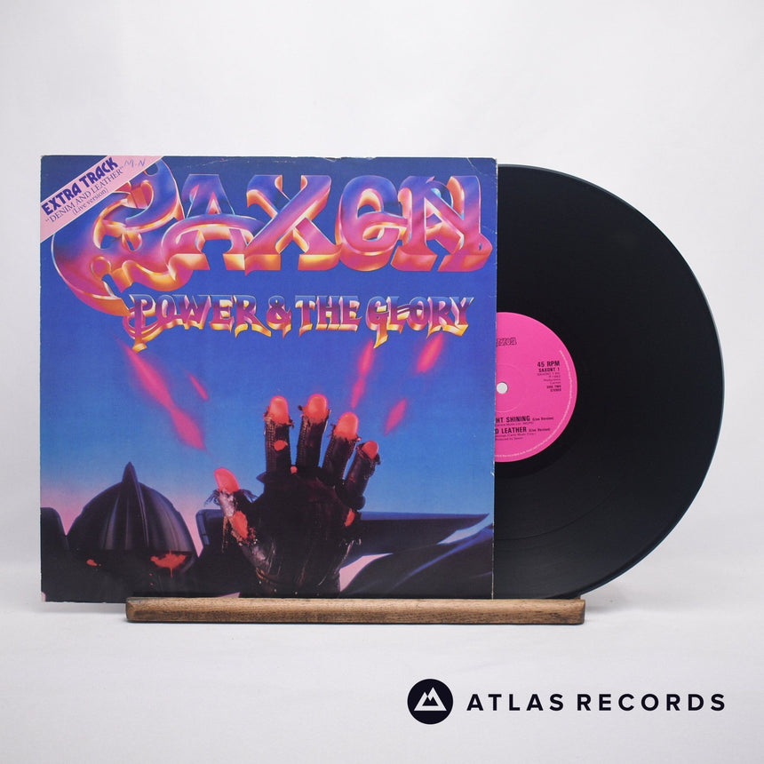 Saxon Power & The Glory 12" Vinyl Record - Front Cover & Record