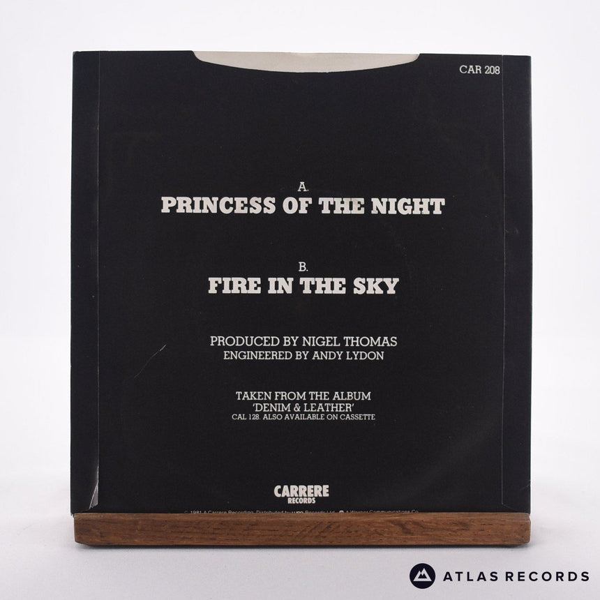 Saxon - Princess Of The Night - 7" Vinyl Record - VG+/VG+