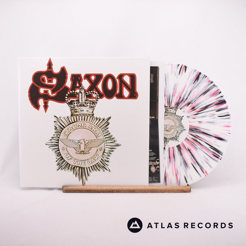 Saxon Strong Arm Of The Law LP Vinyl Record - Front Cover & Record