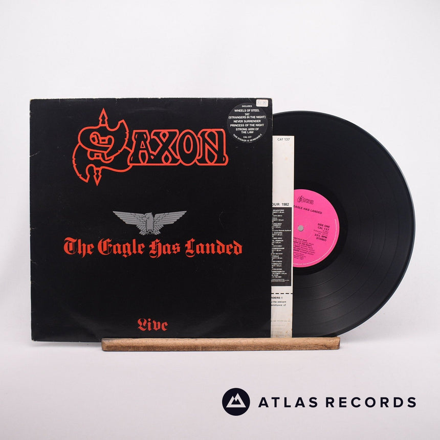 Saxon The Eagle Has Landed LP Vinyl Record - Front Cover & Record