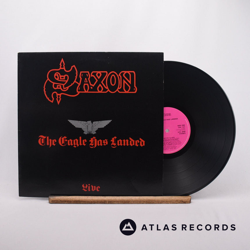 Saxon The Eagle Has Landed LP Vinyl Record - Front Cover & Record