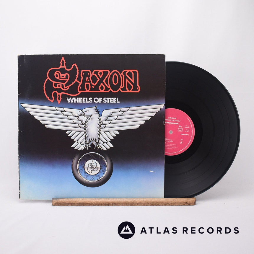 Saxon Wheels Of Steel LP Vinyl Record - Front Cover & Record