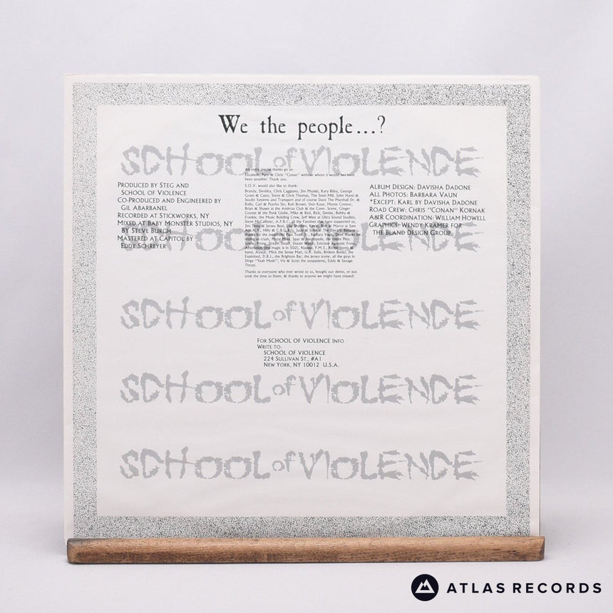 School Of Violence - We The People...? - LP Vinyl Record - EX/EX