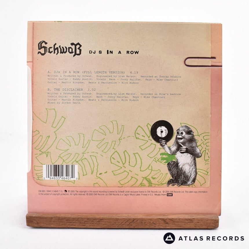 SchwaB - DJs In A Row - Red 7" Vinyl Record - NM/NM