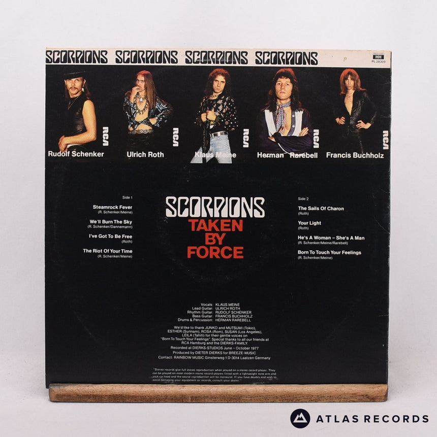 Scorpions - Taken By Force - Lyric Sheet A-1 B-1 LP Vinyl Record - VG+/EX