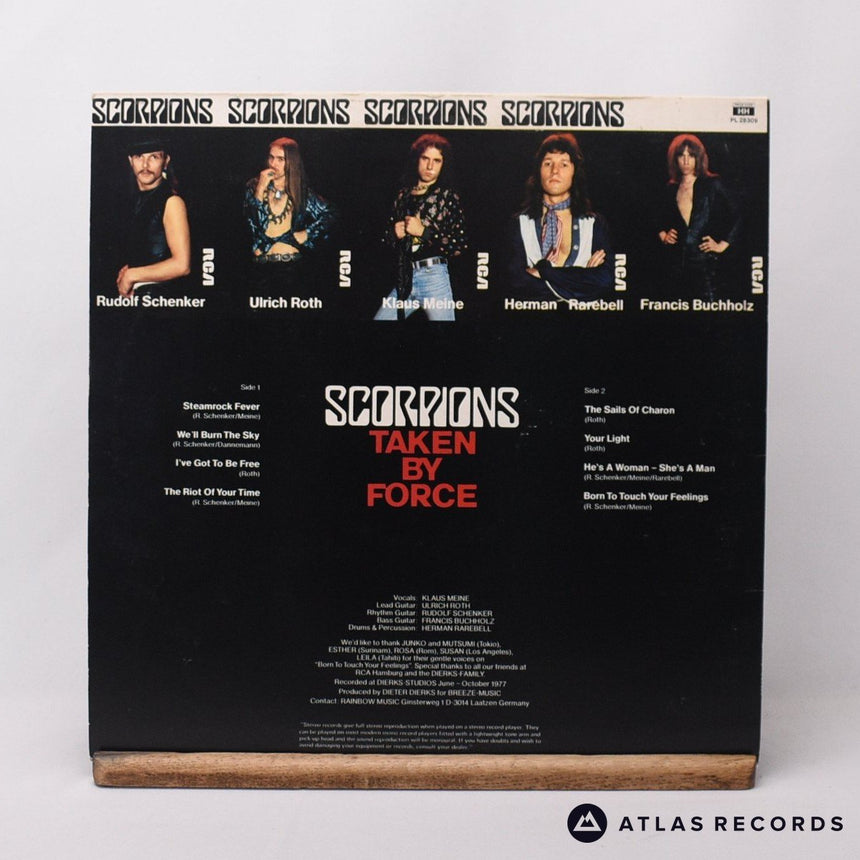 Scorpions - Taken By Force - Lyric Sheet A-1E B-1E LP Vinyl Record - VG+/EX