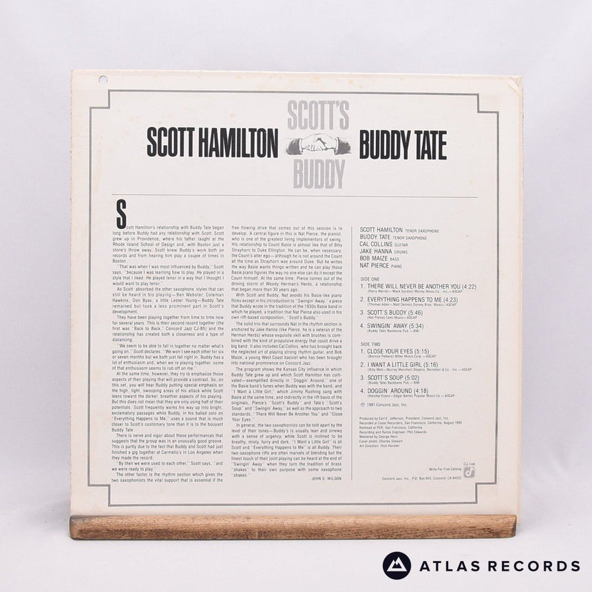 Scott Hamilton - Scott's Buddy - LP Vinyl Record - VG+/EX
