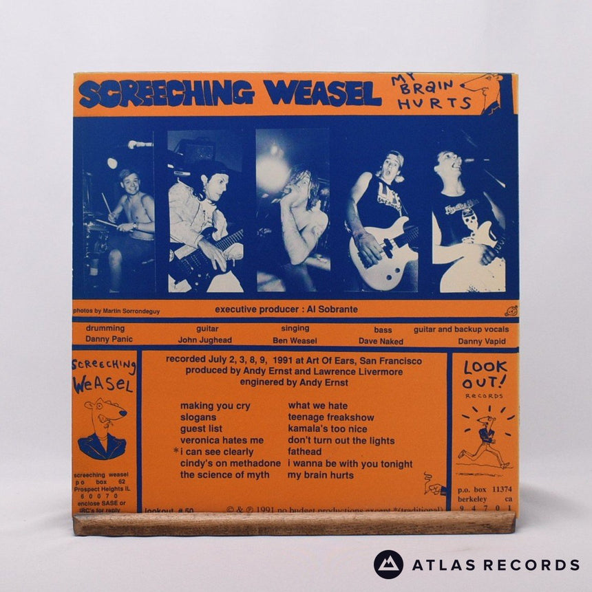 Screeching Weasel - My Brain Hurts - Insert LP Vinyl Record - EX/EX