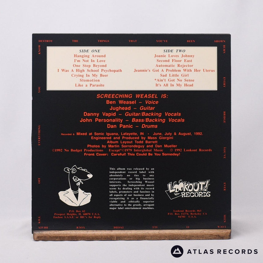 Screeching Weasel - Wiggle - First Press Insert -A -B LP Vinyl Record - EX/EX