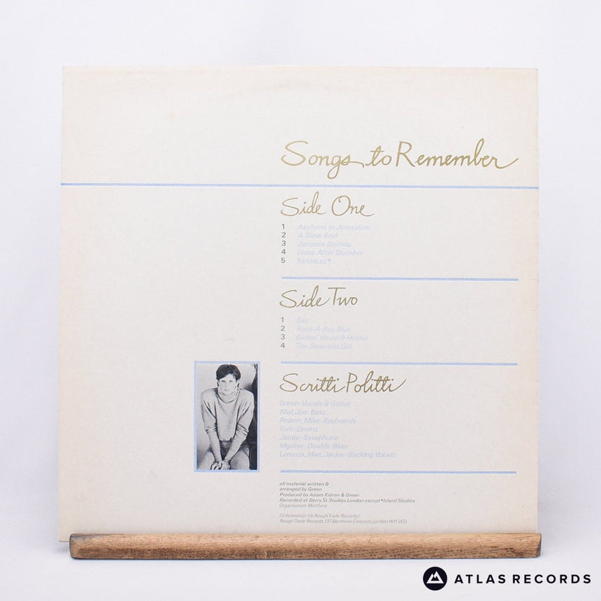 Scritti Politti - Songs To Remember - LP Vinyl Record - VG+/EX