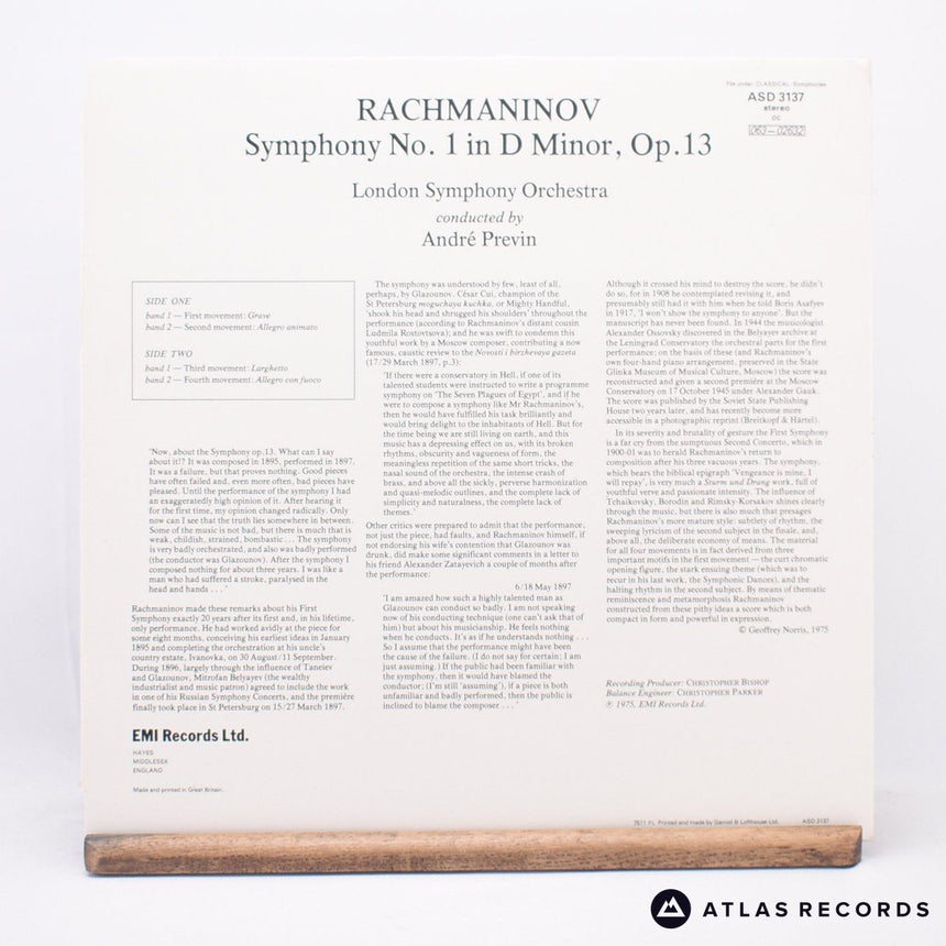 Sergei Vasilyevich Rachmaninoff - Symphony No. 1 - LP Vinyl Record - NM/NM