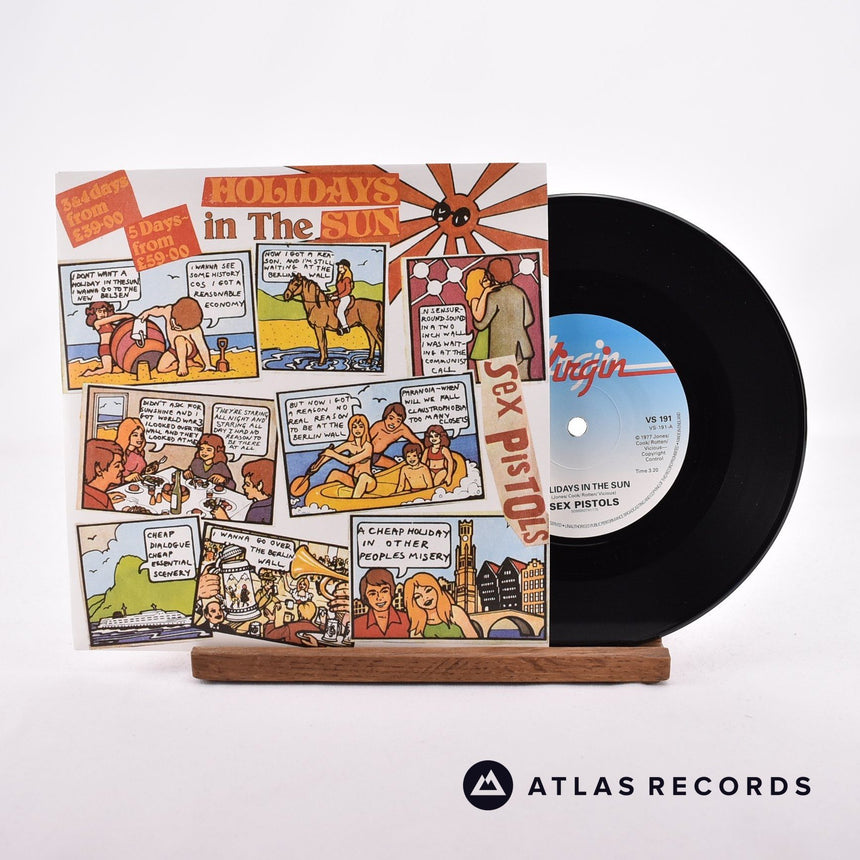 Sex Pistols Holidays In The Sun 7" Vinyl Record - Front Cover & Record