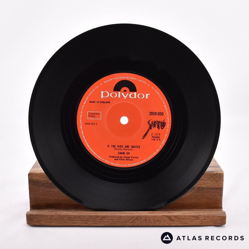 Sham 69 - If The Kids Are United - Strawberry 7" Vinyl Record - EX/EX