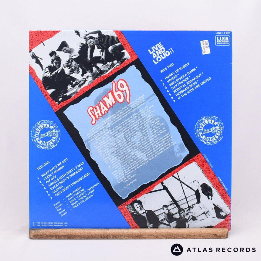Sham 69 - Live And Loud!! Volume 2 - Repress LP Vinyl Record - NM/EX