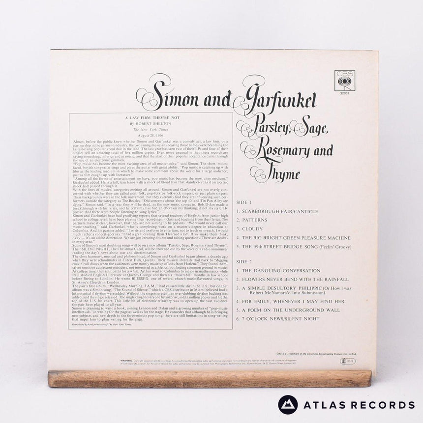 Simon & Garfunkel - Parsley, Sage, Rosemary And Thyme - LP Vinyl Record - EX/VG+