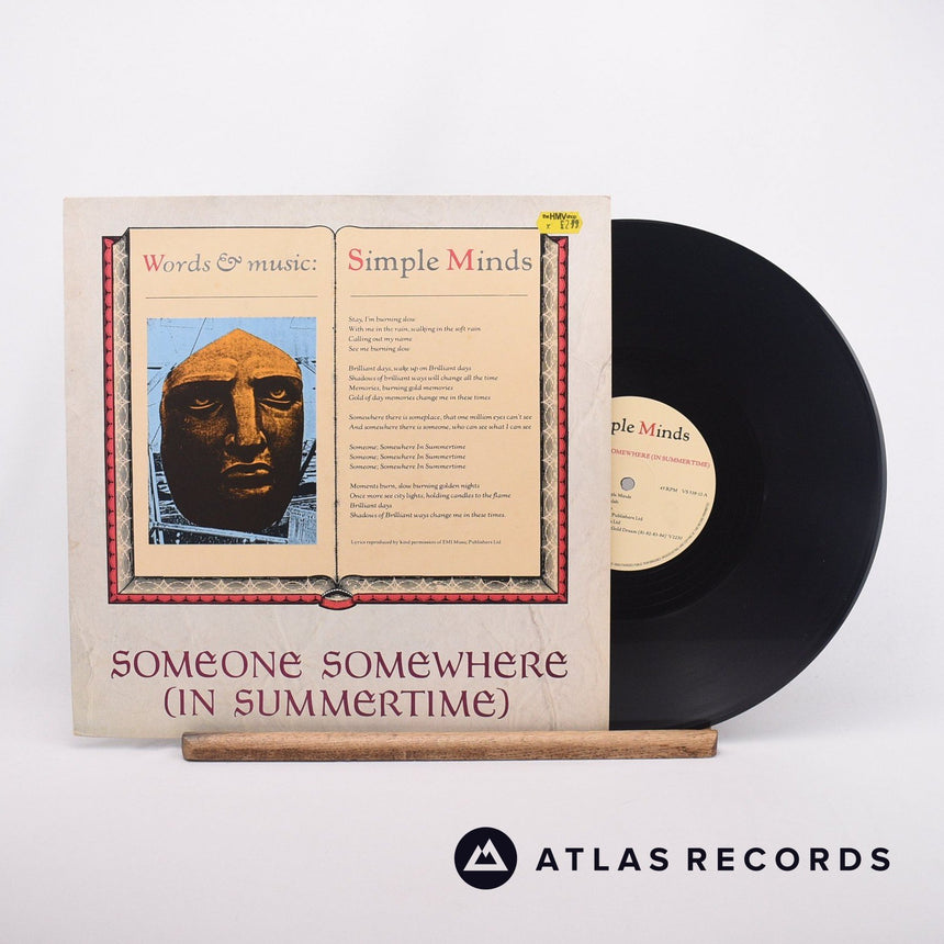 Simple Minds Someone Somewhere 12" Vinyl Record - Front Cover & Record