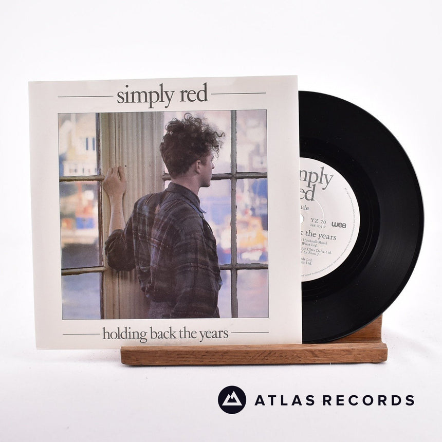 Simply Red Holding Back The Years 7" Vinyl Record - Front Cover & Record