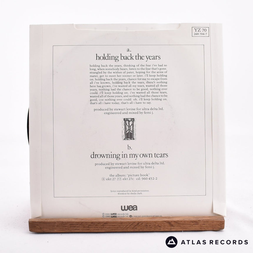 Simply Red - Holding Back The Years - Reissue 7" Vinyl Record - EX/NM