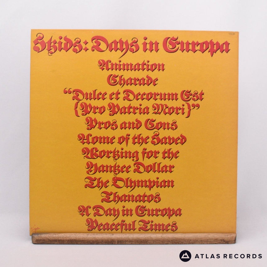 Skids - Days In Europa - Lyric Sheet LP Vinyl Record - EX/EX