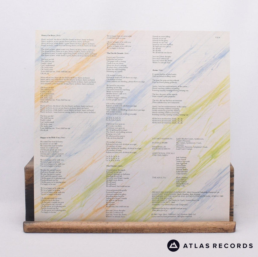 Skids - The Absolute Game - Embossed Sleeve Lyric Sheet LP Vinyl Record - EX/EX