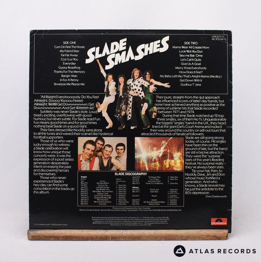 Slade - Smashes - LP Vinyl Record - VG+/EX