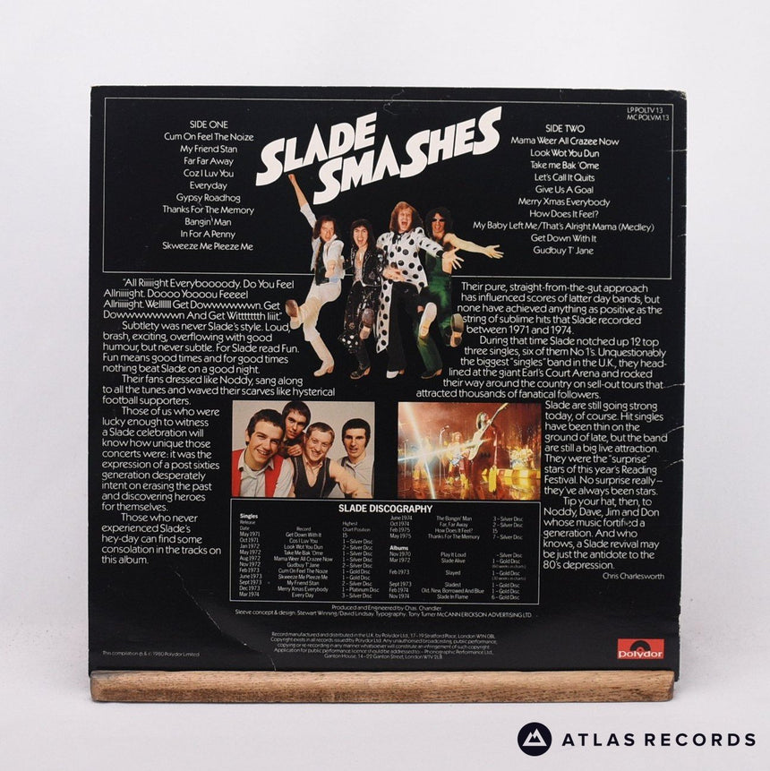 Slade - Smashes - LP Vinyl Record - VG+/EX