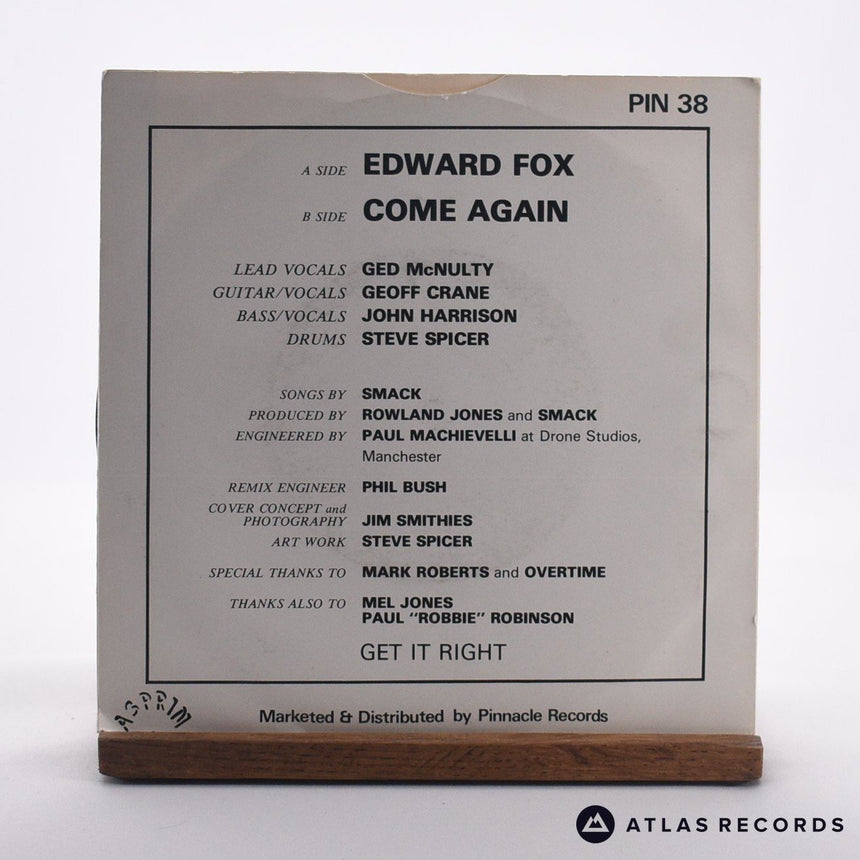 Smack - Edward Fox - Reissue 7" Vinyl Record - VG+/VG+