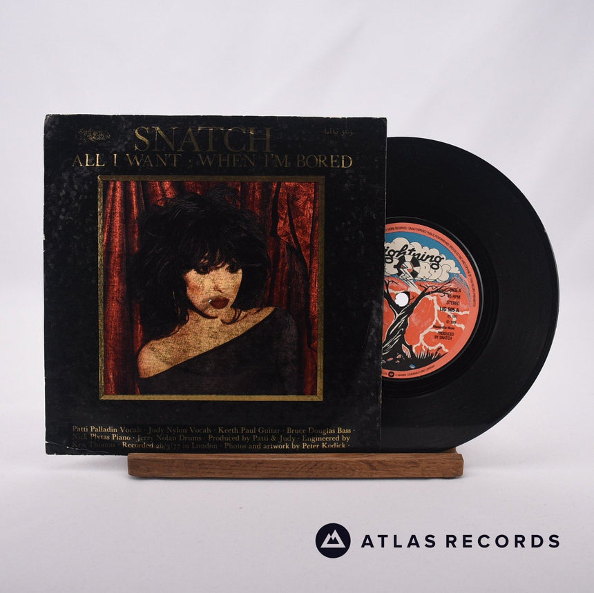 Snatch All I Want 7" Vinyl Record - Front Cover & Record