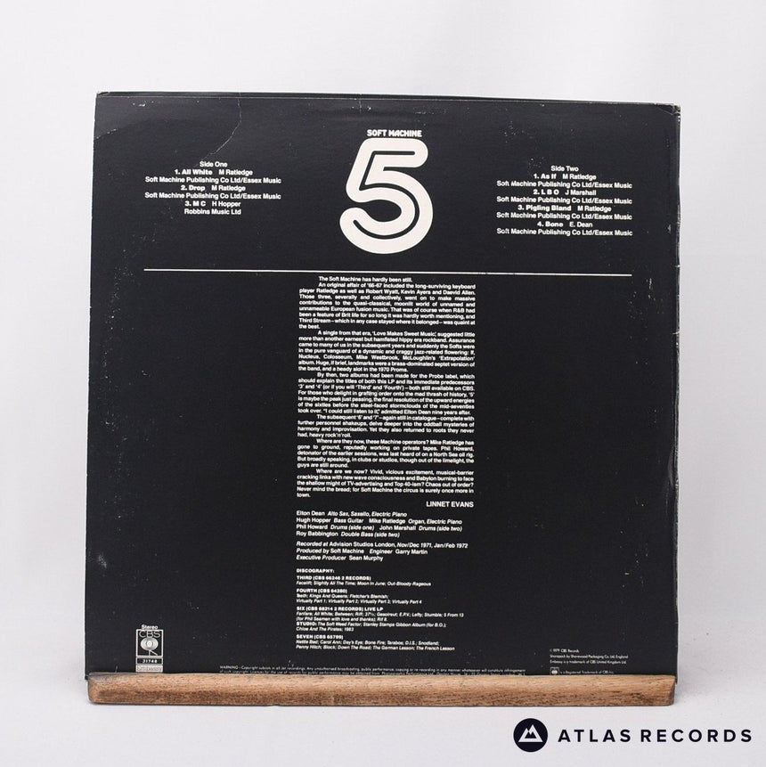Soft Machine - Fifth - Embossed Sleeve A-1 B-2 LP Vinyl Record - VG+/EX
