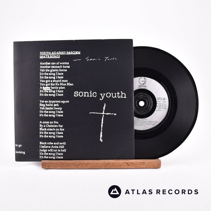 Sonic Youth Youth Against Fascism 7" Vinyl Record - Front Cover & Record