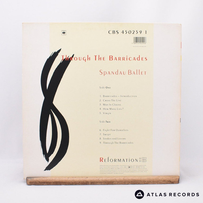 Spandau Ballet - Through The Barricades - Poster A-2 B.3 LP Vinyl Record - EX/EX