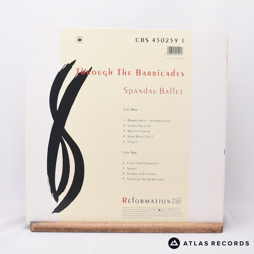 Spandau Ballet - Through The Barricades - Poster LP Vinyl Record - EX/EX