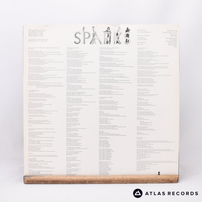 Sparks - Kimono My House - First Uk Press A-2 B-1 LP Vinyl Record - VG+/EX