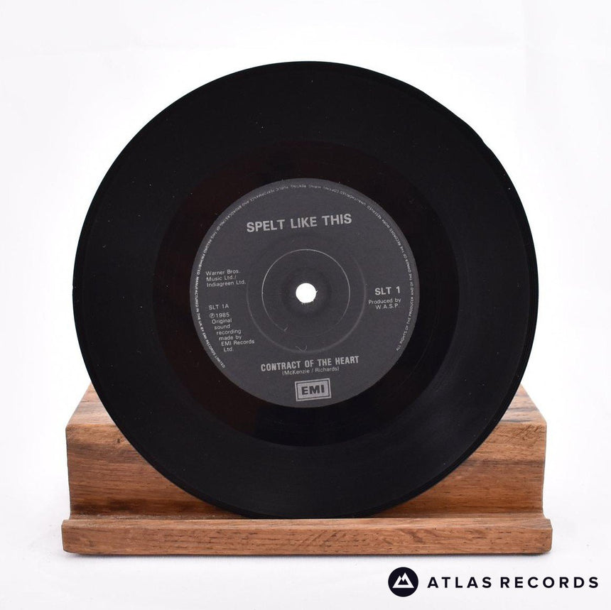Spelt Like This - Contract Of The Heart - Die-Cut Sleeve 7" Vinyl Record - EX/EX