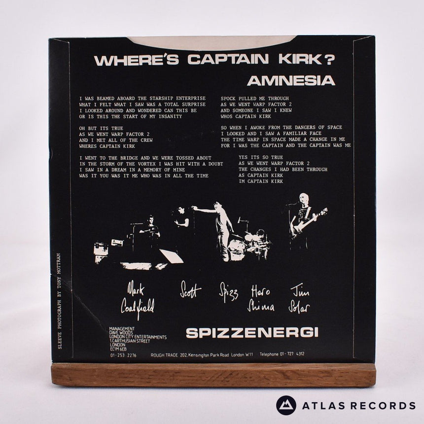 Spizzenergi - Where's Captain Kirk? - 7" Vinyl Record - EX/EX